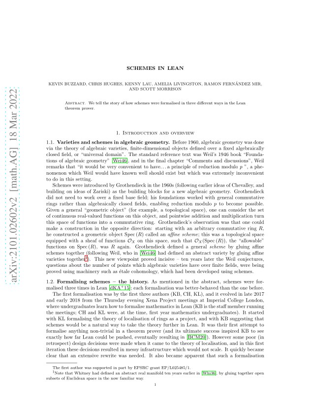 First page of Schemes in Lean