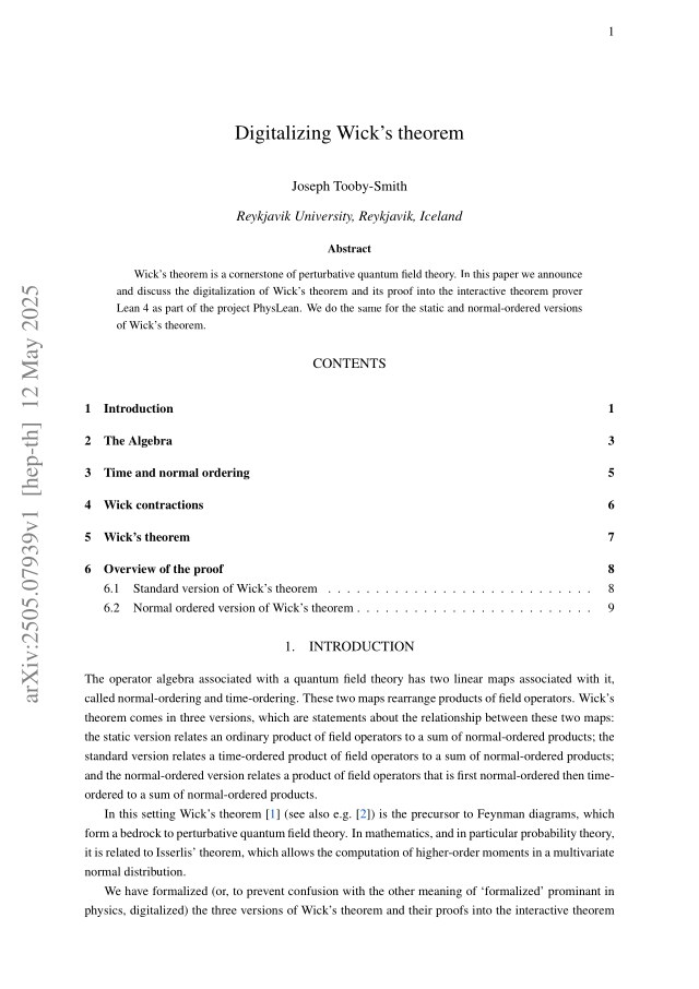 First page of Digitalizing Wick's theorem