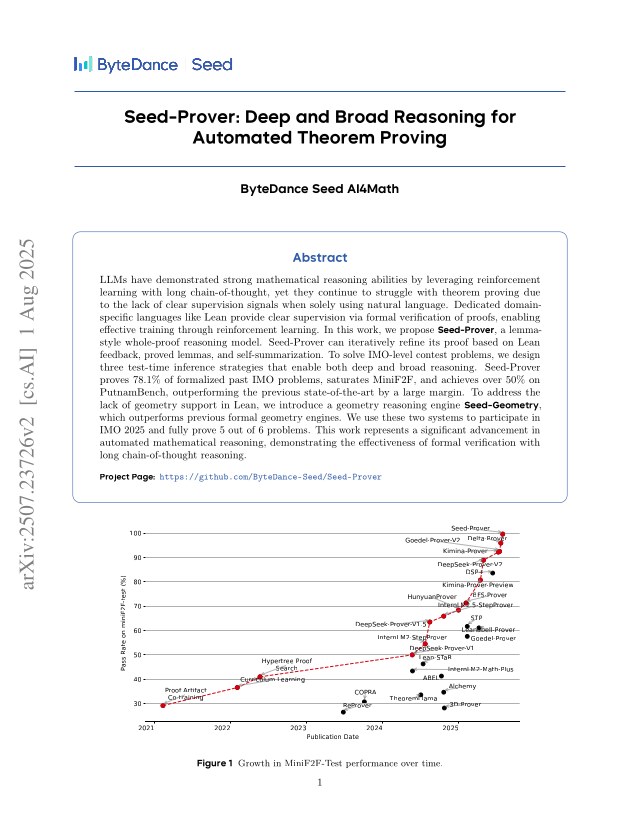 First page of Seed-Prover: Deep and Broad Reasoning for Automated Theorem Proving