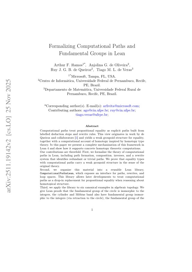 First page of Formalizing Computational Paths and Fundamental Groups in Lean