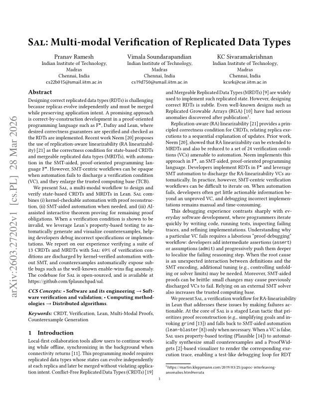 First page of Sal: Multi-modal Verification of Replicated Data Types