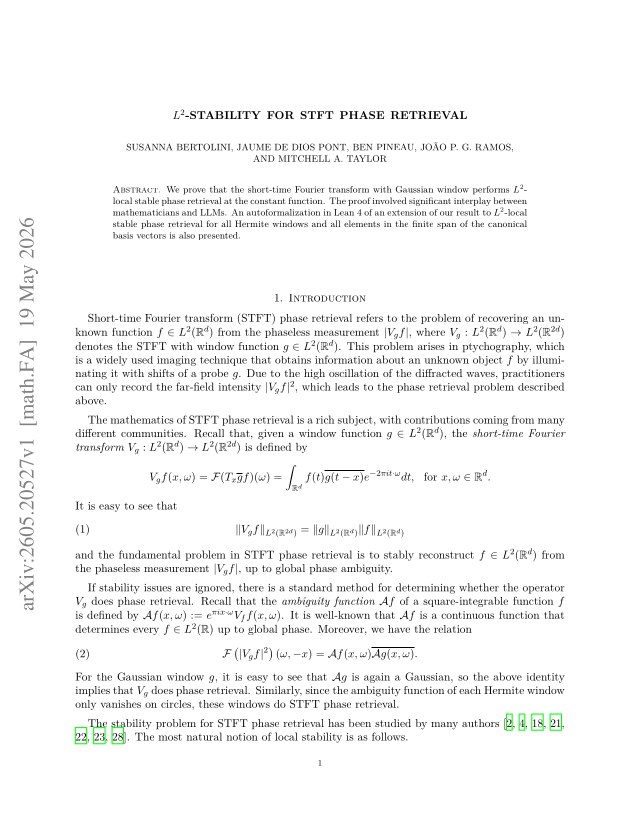 First page of $L^2$-Stability for STFT phase retrieval
