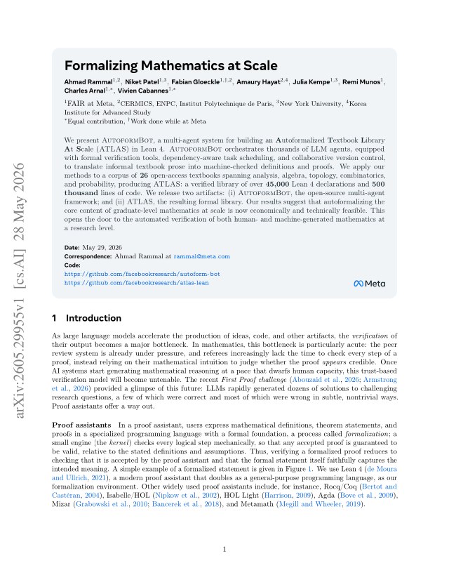 First page of Formalizing Mathematics at Scale