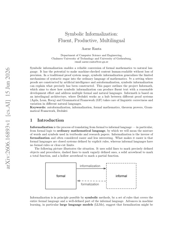 First page of Symbolic Informalization: Fluent, Productive, Multilingual