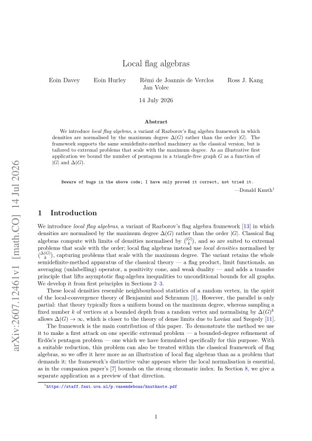 First page of Local flag algebras