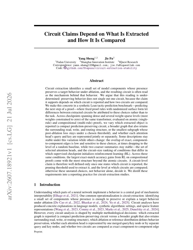 First page of Circuit Claims Depend on What Is Extracted and How It Is Compared