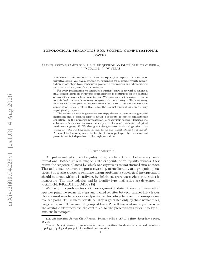 First page of Topological Semantics for Scoped Computational Paths