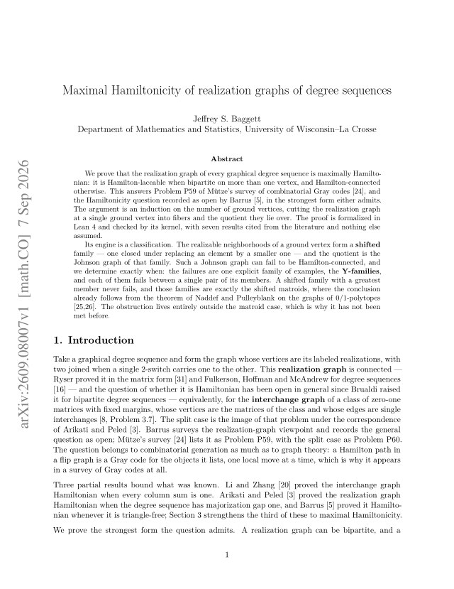 First page of Maximal Hamiltonicity of realization graphs of degree sequences