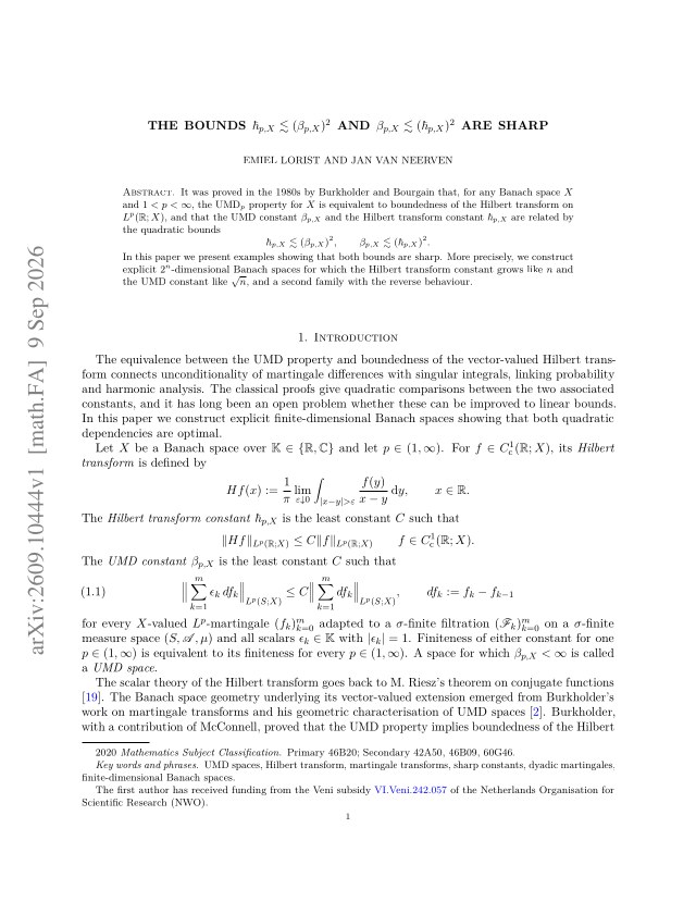 First page of The bounds $\hbar_{p,X}\lesssim(β_{p,X})^2$ and $β_{p,X}\lesssim(\hbar_{p,X})^2$ are sharp