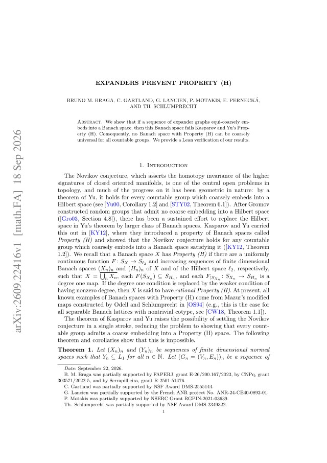 First page of Expanders prevent Property (H)