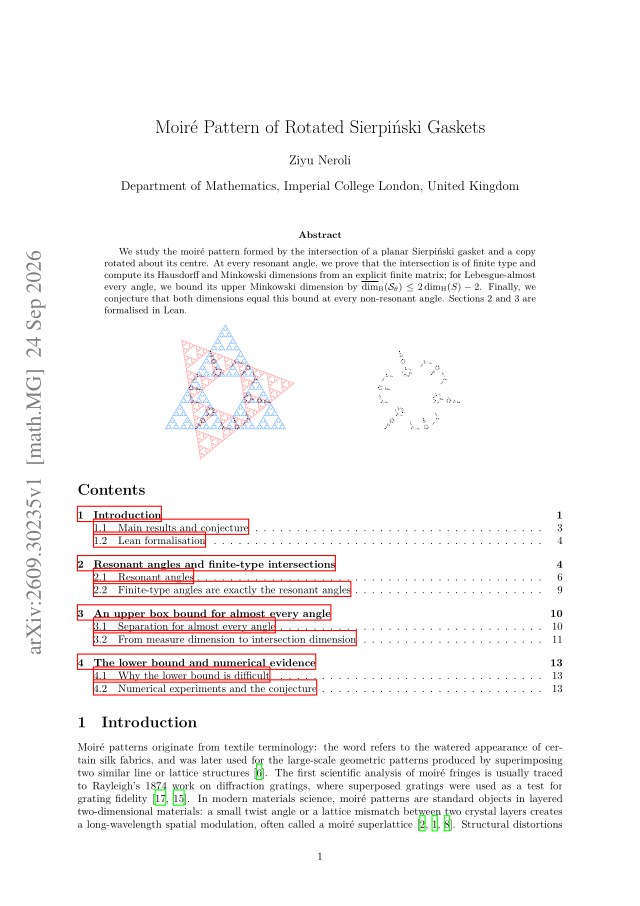 First page of Moiré Pattern of Rotated Sierpiński Gaskets