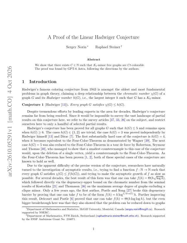 First page of A Proof of the Linear Hadwiger Conjecture