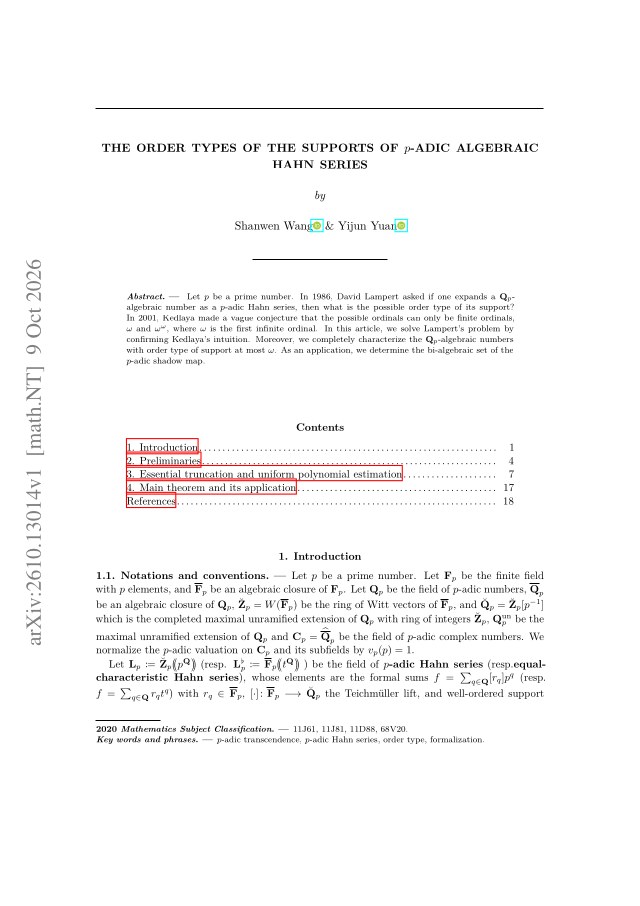 First page of The order types of the supports of $p$-adic algebraic Hahn series